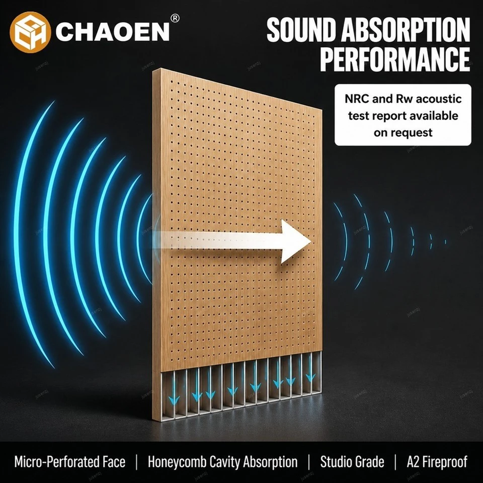 Perforated Acoustic Aluminum Honeycomb Panels For Studio & Theatre high quality
